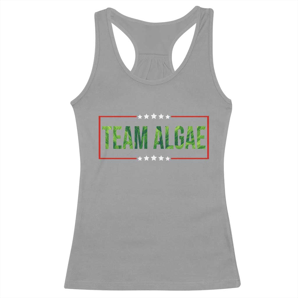 Team Algae Satire Racerback Tank Top Funny Lincoln Memorial Reflecting Pool Meme Parody