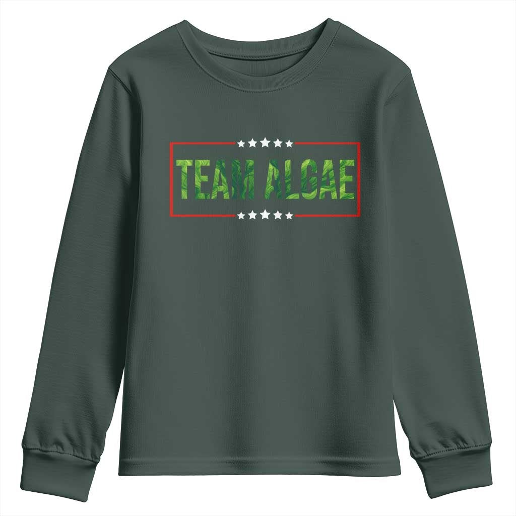 Team Algae Satire Youth Sweatshirt Funny Lincoln Memorial Reflecting Pool Meme Parody