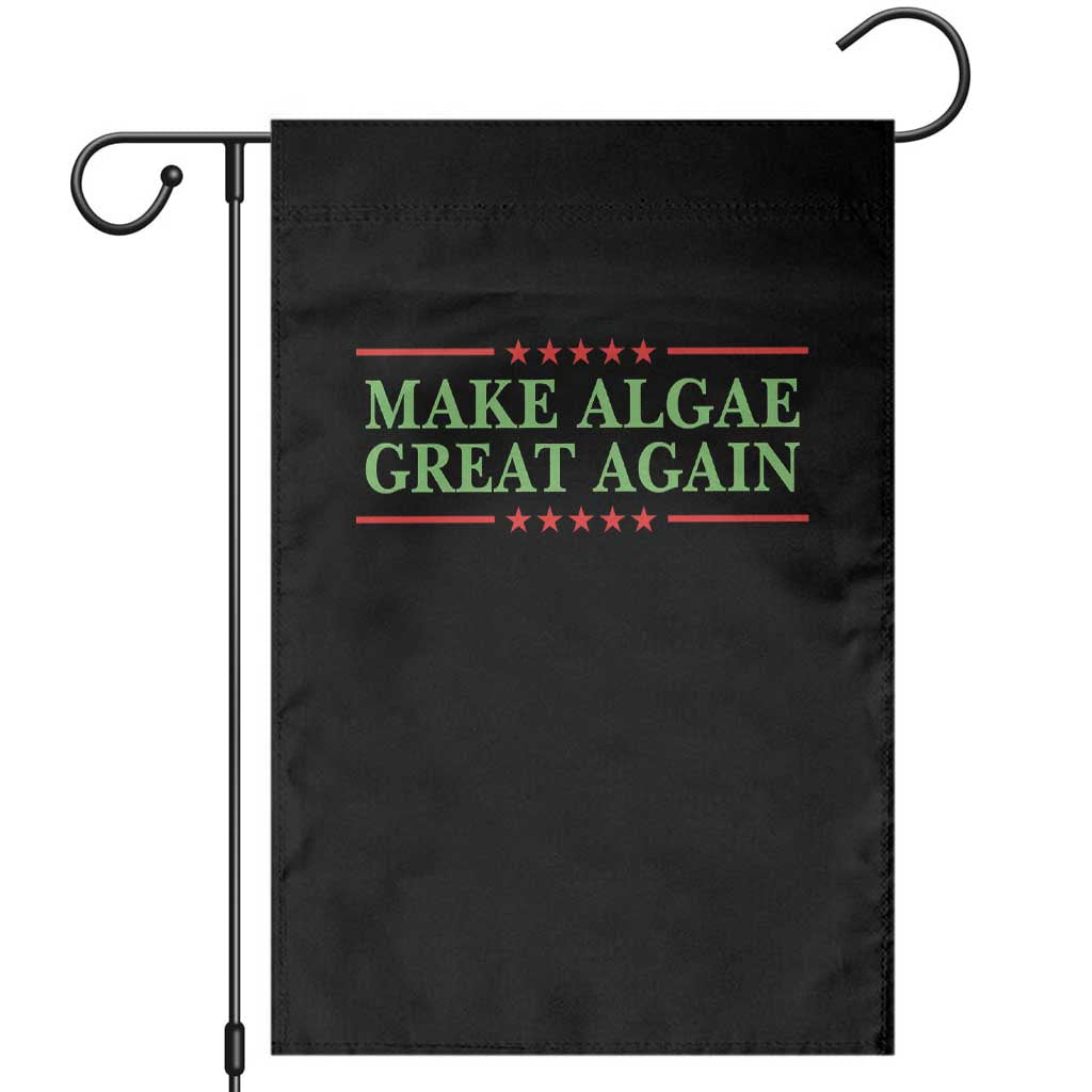 Make Algae Great Again Retro Garden Flag Funny Lincoln Memorial Reflecting Pool Parody Meme
