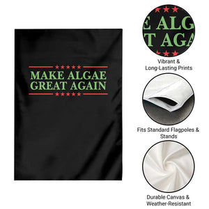Make Algae Great Again Retro Garden Flag Funny Lincoln Memorial Reflecting Pool Parody Meme