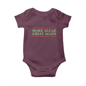 Make Algae Great Again Retro Baby Onesie Funny Lincoln Memorial Reflecting Pool Parody Meme