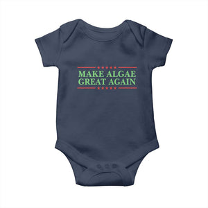 Make Algae Great Again Retro Baby Onesie Funny Lincoln Memorial Reflecting Pool Parody Meme