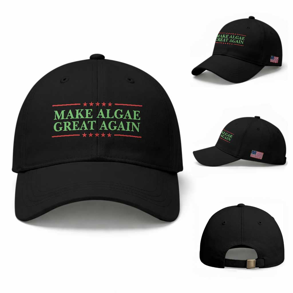 Make Algae Great Again Retro Baseball Cap Funny Lincoln Memorial Reflecting Pool Parody Meme