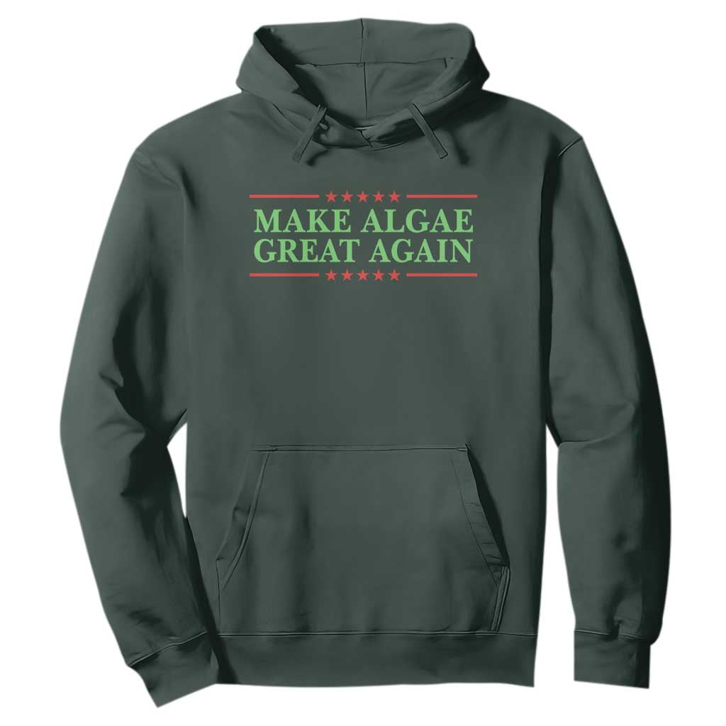 Make Algae Great Again Retro Hoodie Funny Lincoln Memorial Reflecting Pool Parody Meme