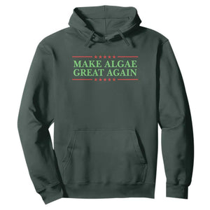 Make Algae Great Again Retro Hoodie Funny Lincoln Memorial Reflecting Pool Parody Meme