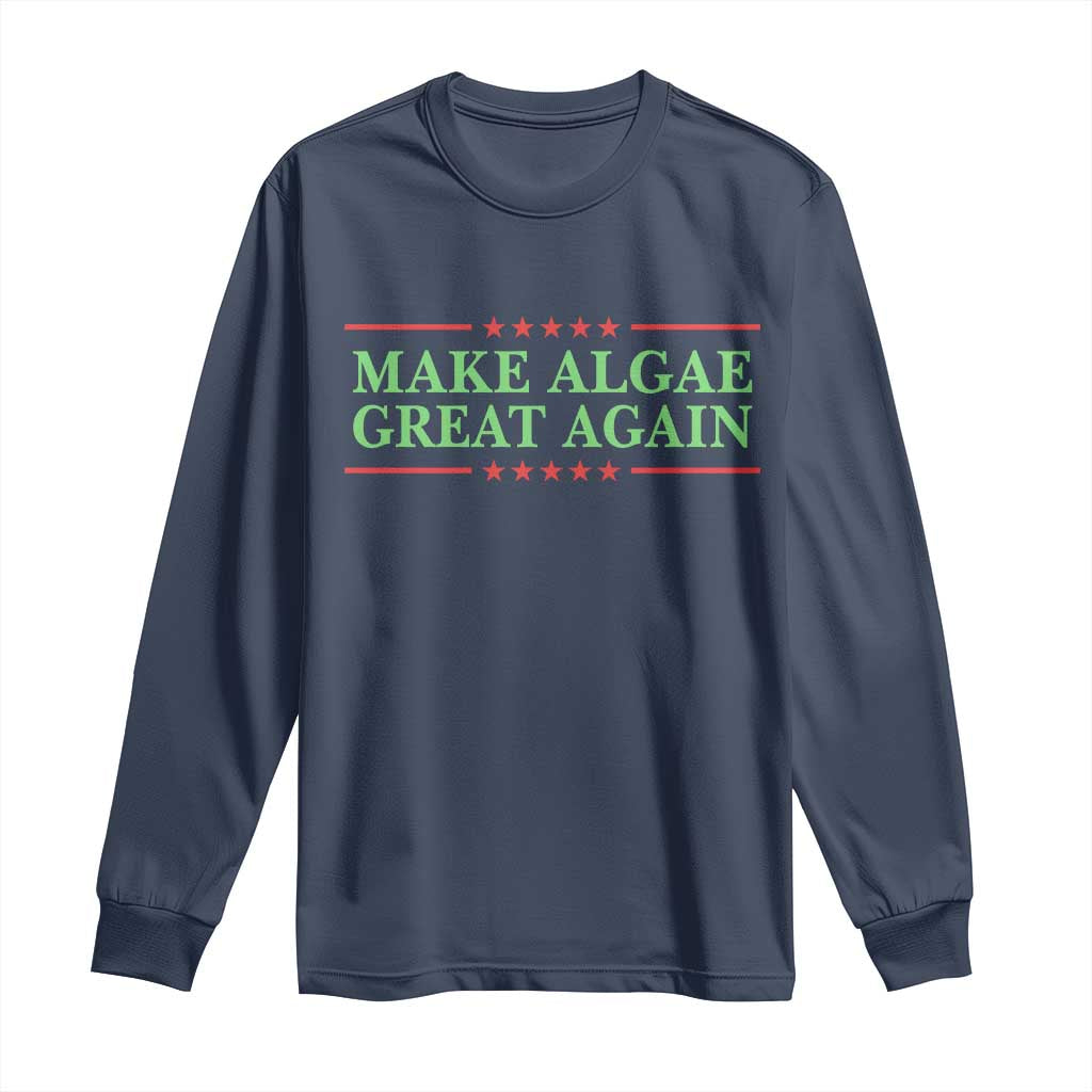 Make Algae Great Again Retro Long Sleeve Shirt Funny Lincoln Memorial Reflecting Pool Parody Meme