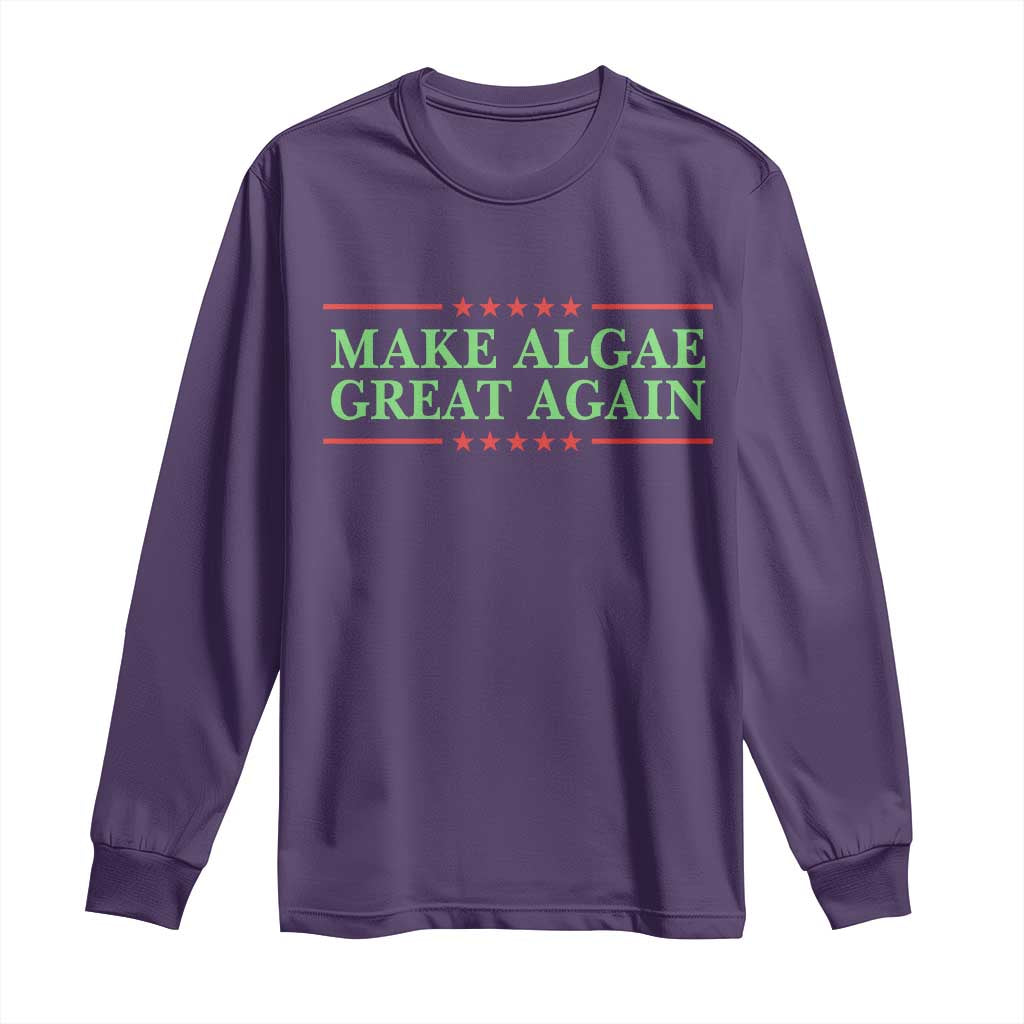 Make Algae Great Again Retro Long Sleeve Shirt Funny Lincoln Memorial Reflecting Pool Parody Meme