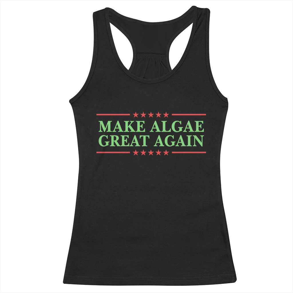 Make Algae Great Again Retro Racerback Tank Top Funny Lincoln Memorial Reflecting Pool Parody Meme TS02 Black Print Your Wear