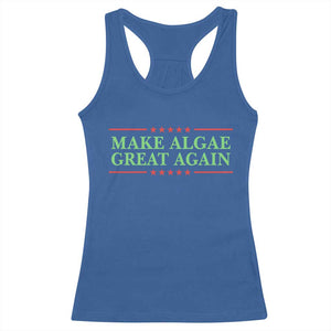 Make Algae Great Again Retro Racerback Tank Top Funny Lincoln Memorial Reflecting Pool Parody Meme