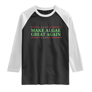 Make Algae Great Again Retro Raglan Shirt Funny Lincoln Memorial Reflecting Pool Parody Meme