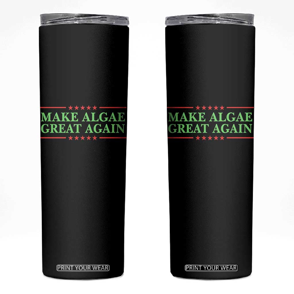Make Algae Great Again Retro Skinny Tumbler Funny Lincoln Memorial Reflecting Pool Parody Meme