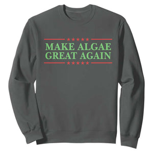 Make Algae Great Again Retro Sweatshirt Funny Lincoln Memorial Reflecting Pool Parody Meme