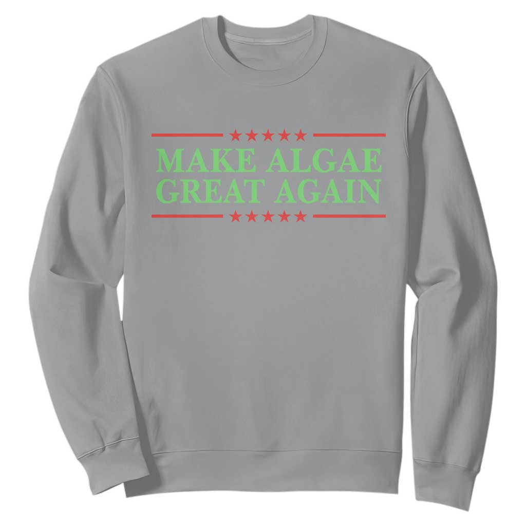 Make Algae Great Again Retro Sweatshirt Funny Lincoln Memorial Reflecting Pool Parody Meme