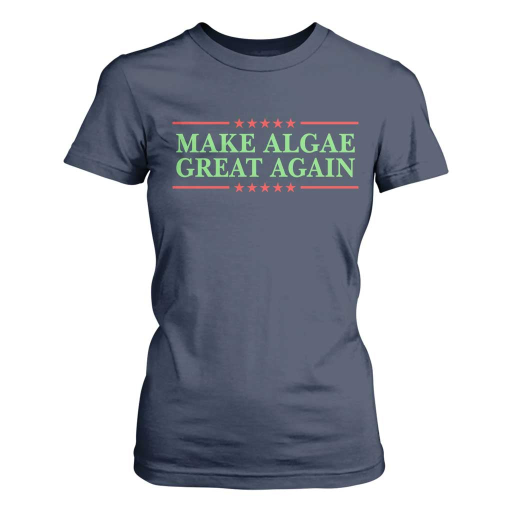 Make Algae Great Again Retro T Shirt For Women Funny Lincoln Memorial Reflecting Pool Parody Meme