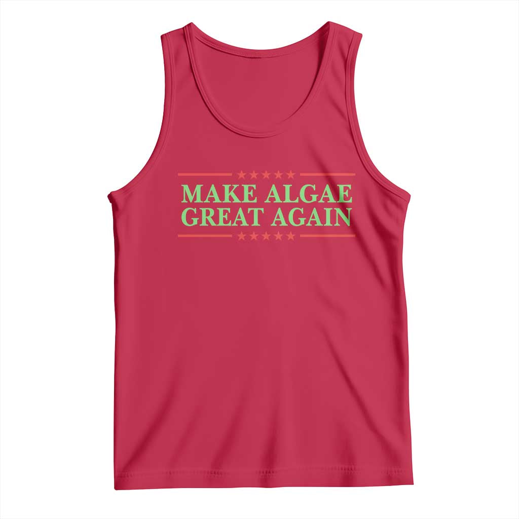 Make Algae Great Again Retro Tank Top Funny Lincoln Memorial Reflecting Pool Parody Meme