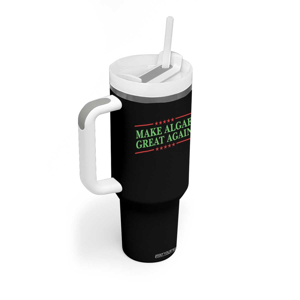 Make Algae Great Again Retro Tumbler With Handle Funny Lincoln Memorial Reflecting Pool Parody Meme