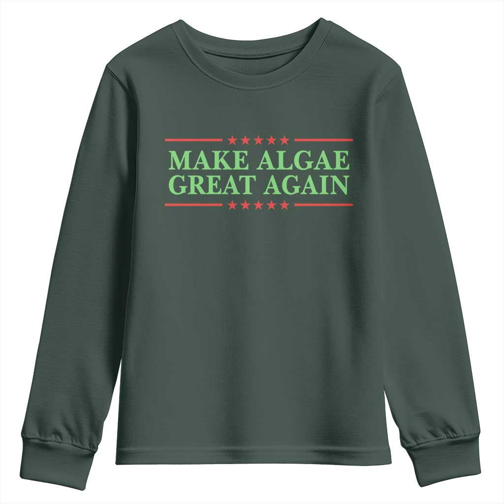 Make Algae Great Again Retro Youth Sweatshirt Funny Lincoln Memorial Reflecting Pool Parody Meme