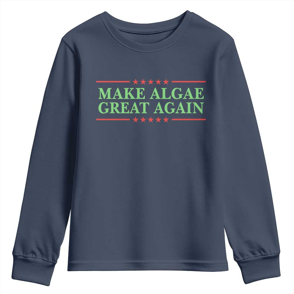 Make Algae Great Again Retro Youth Sweatshirt Funny Lincoln Memorial Reflecting Pool Parody Meme