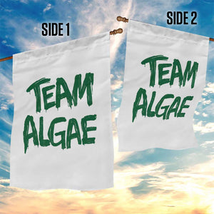 Team Algae Slime Dripping Style Graphic Garden Flag Viral Lincoln Memorial Reflecting Pool Swamp Meme