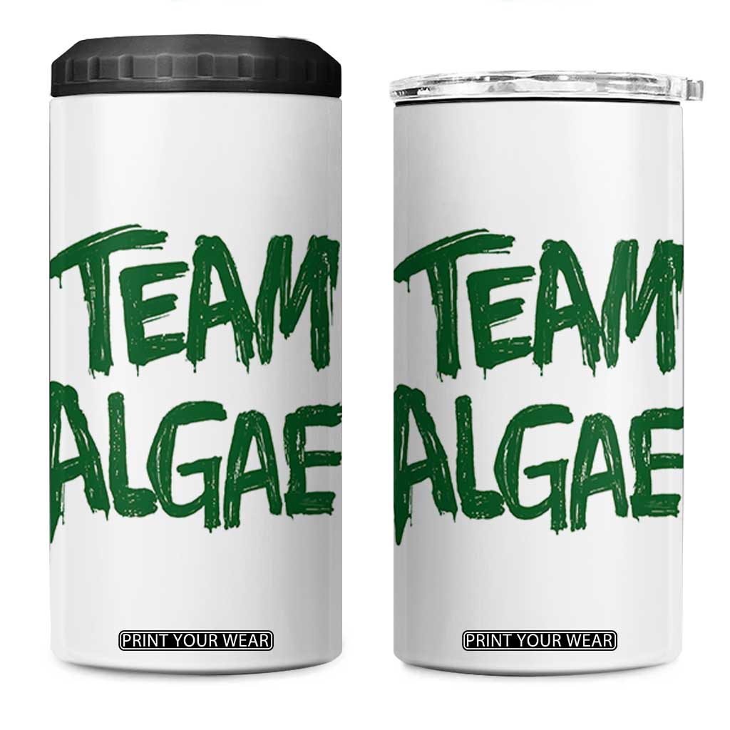 Team Algae Slime Dripping Style Graphic 4 in 1 Can Cooler Tumbler Viral Lincoln Memorial Reflecting Pool Swamp Meme