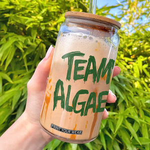 Team Algae Slime Dripping Style Graphic Glass Can Viral Lincoln Memorial Reflecting Pool Swamp Meme