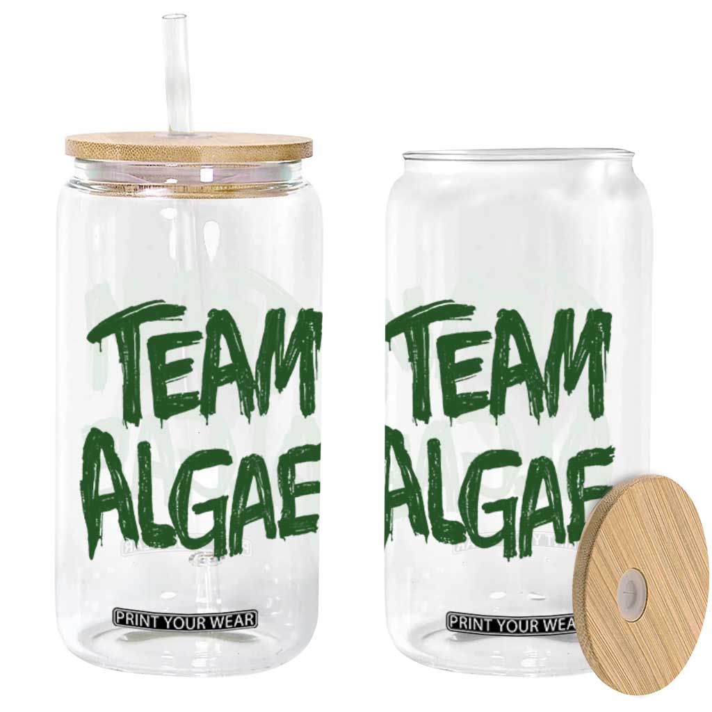 Team Algae Slime Dripping Style Graphic Glass Can Viral Lincoln Memorial Reflecting Pool Swamp Meme