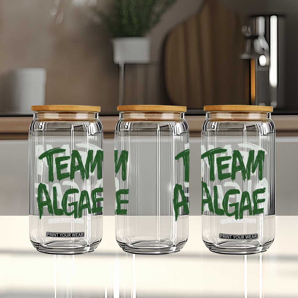 Team Algae Slime Dripping Style Graphic Glass Can Viral Lincoln Memorial Reflecting Pool Swamp Meme