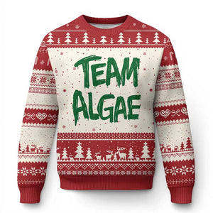 Team Algae Slime Dripping Style Graphic Ugly Christmas Sweater Viral Lincoln Memorial Reflecting Pool Swamp Meme