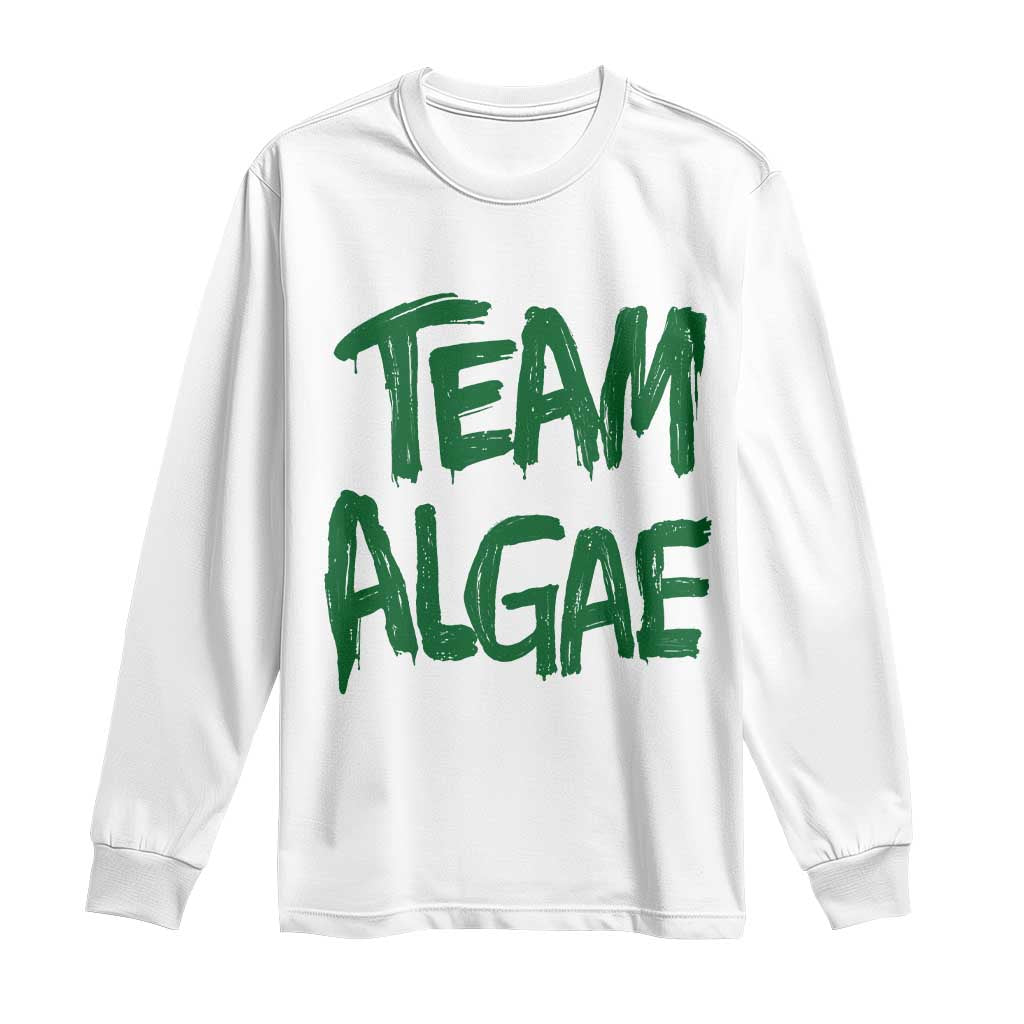 Team Algae Slime Dripping Style Graphic Long Sleeve Shirt Viral Lincoln Memorial Reflecting Pool Swamp Meme