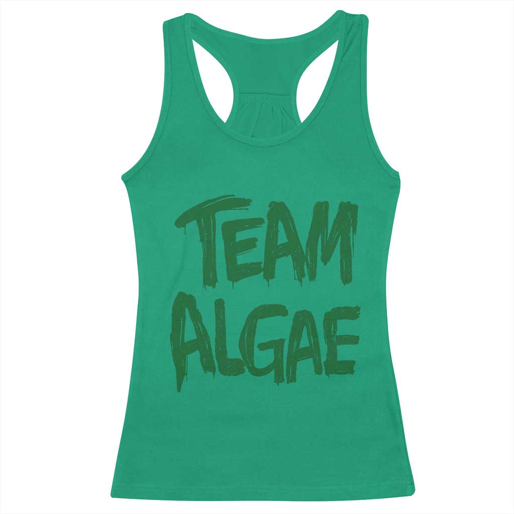 Team Algae Slime Dripping Style Graphic Racerback Tank Top Viral Lincoln Memorial Reflecting Pool Swamp Meme