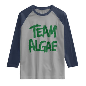 Team Algae Slime Dripping Style Graphic Raglan Shirt Viral Lincoln Memorial Reflecting Pool Swamp Meme