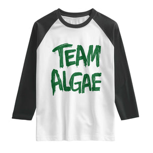 Team Algae Slime Dripping Style Graphic Raglan Shirt Viral Lincoln Memorial Reflecting Pool Swamp Meme