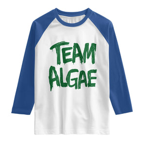 Team Algae Slime Dripping Style Graphic Raglan Shirt Viral Lincoln Memorial Reflecting Pool Swamp Meme