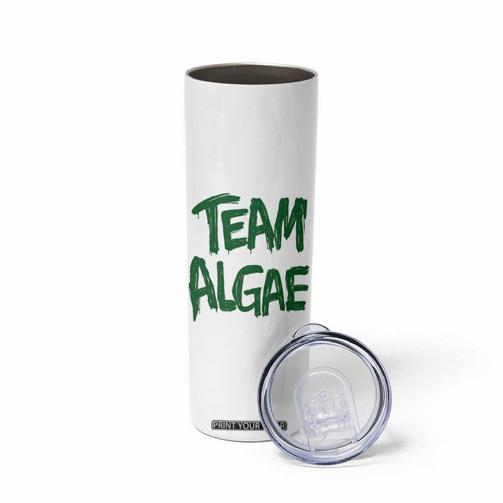 Team Algae Slime Dripping Style Graphic Skinny Tumbler Viral Lincoln Memorial Reflecting Pool Swamp Meme