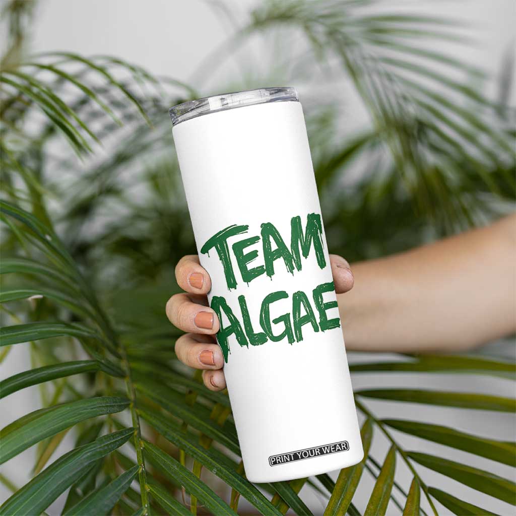 Team Algae Slime Dripping Style Graphic Skinny Tumbler Viral Lincoln Memorial Reflecting Pool Swamp Meme