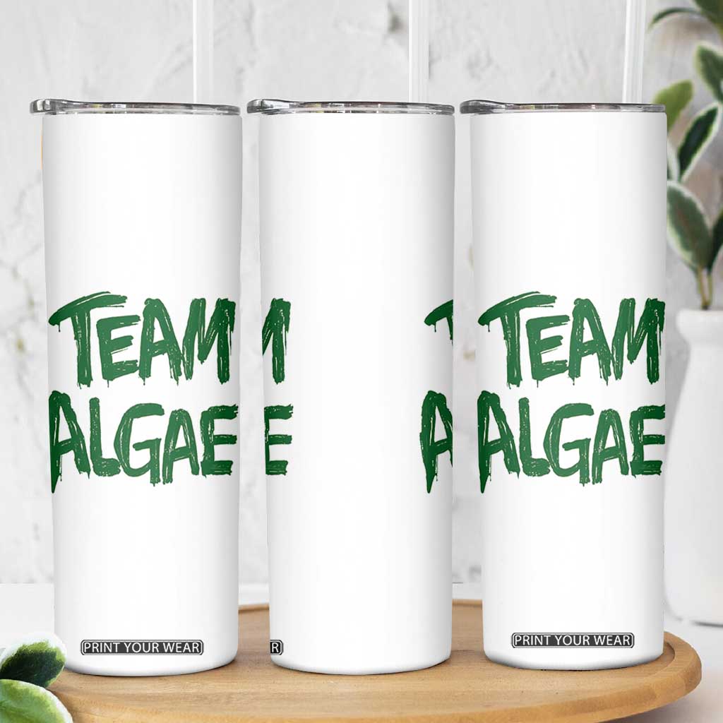 Team Algae Slime Dripping Style Graphic Skinny Tumbler Viral Lincoln Memorial Reflecting Pool Swamp Meme