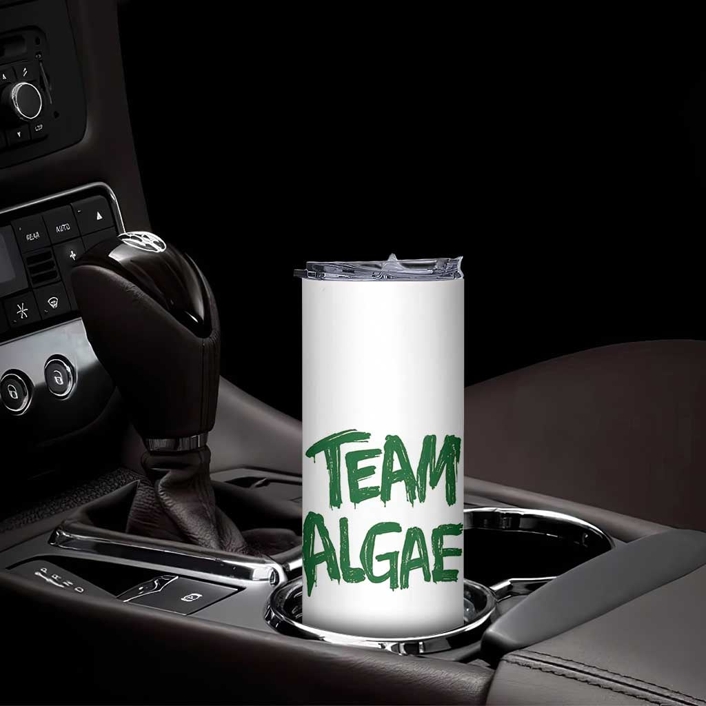 Team Algae Slime Dripping Style Graphic Skinny Tumbler Viral Lincoln Memorial Reflecting Pool Swamp Meme