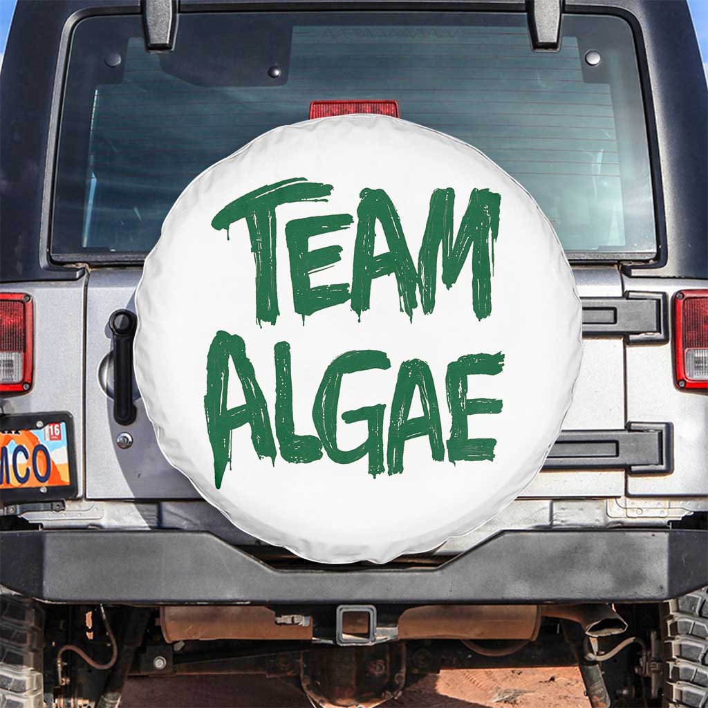 Team Algae Slime Dripping Style Graphic Spare Tire Cover Viral Lincoln Memorial Reflecting Pool Swamp Meme TS02 No hole White Print Your Wear