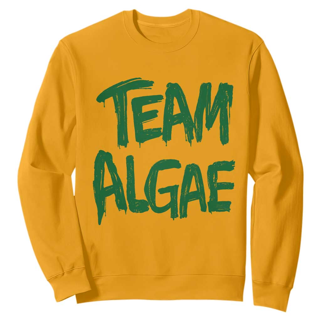 Team Algae Slime Dripping Style Graphic Sweatshirt Viral Lincoln Memorial Reflecting Pool Swamp Meme
