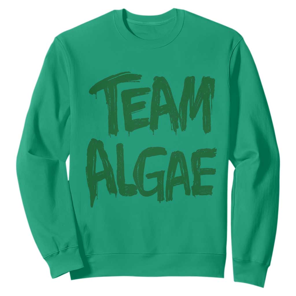 Team Algae Slime Dripping Style Graphic Sweatshirt Viral Lincoln Memorial Reflecting Pool Swamp Meme