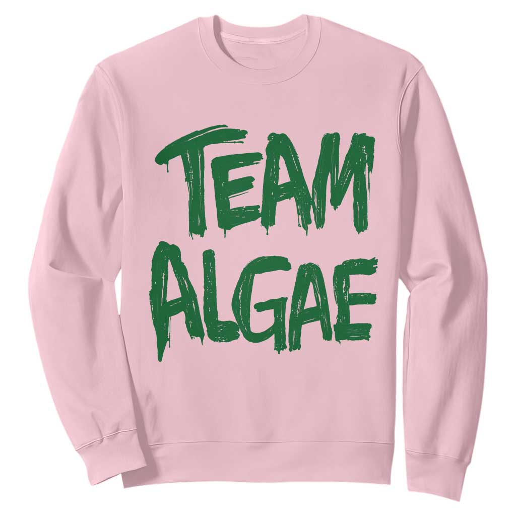 Team Algae Slime Dripping Style Graphic Sweatshirt Viral Lincoln Memorial Reflecting Pool Swamp Meme