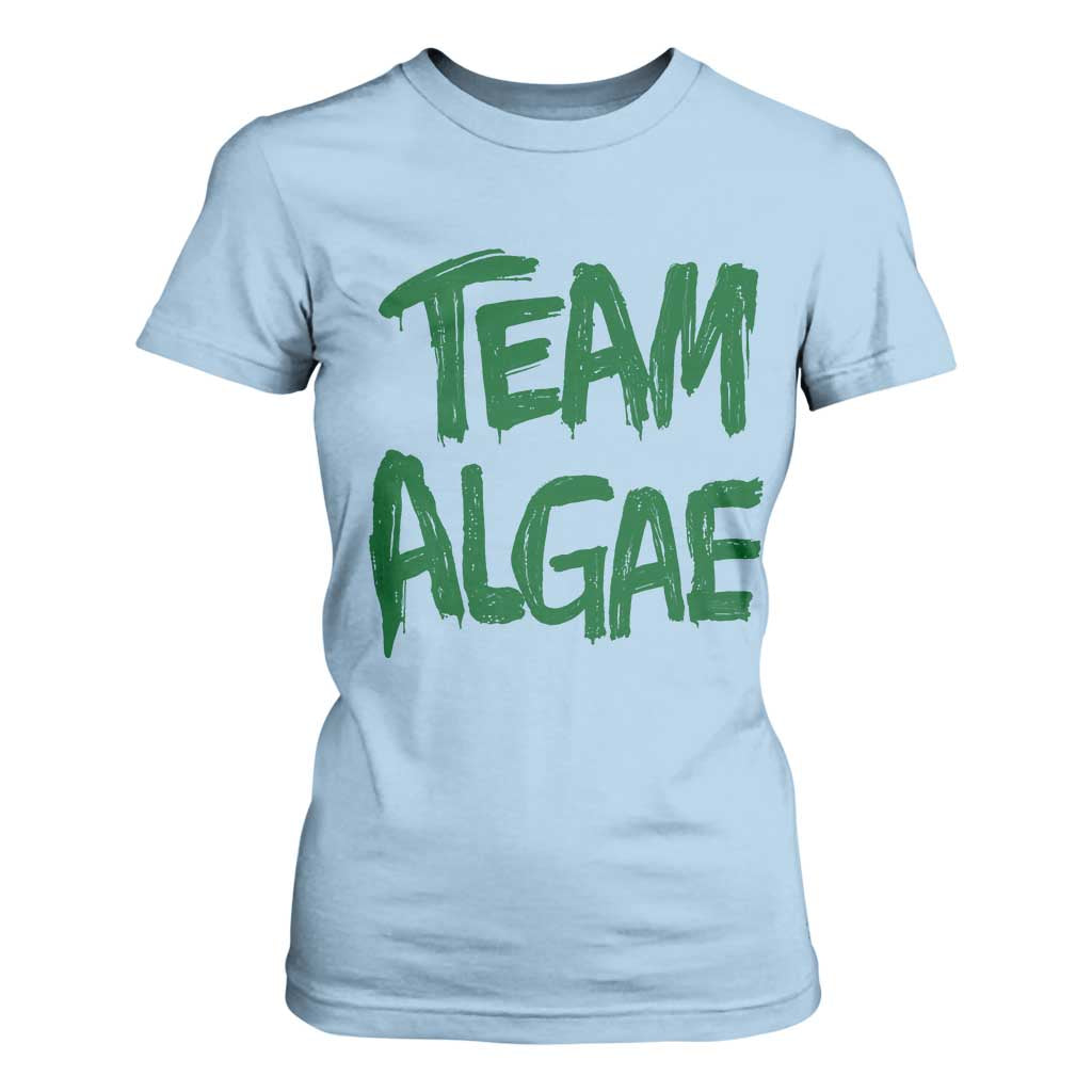 Team Algae Slime Dripping Style Graphic T Shirt For Women Viral Lincoln Memorial Reflecting Pool Swamp Meme