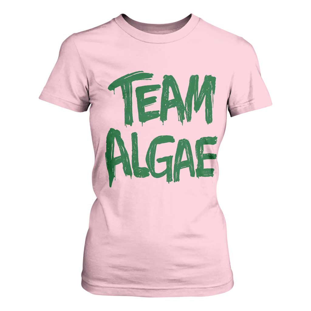 Team Algae Slime Dripping Style Graphic T Shirt For Women Viral Lincoln Memorial Reflecting Pool Swamp Meme