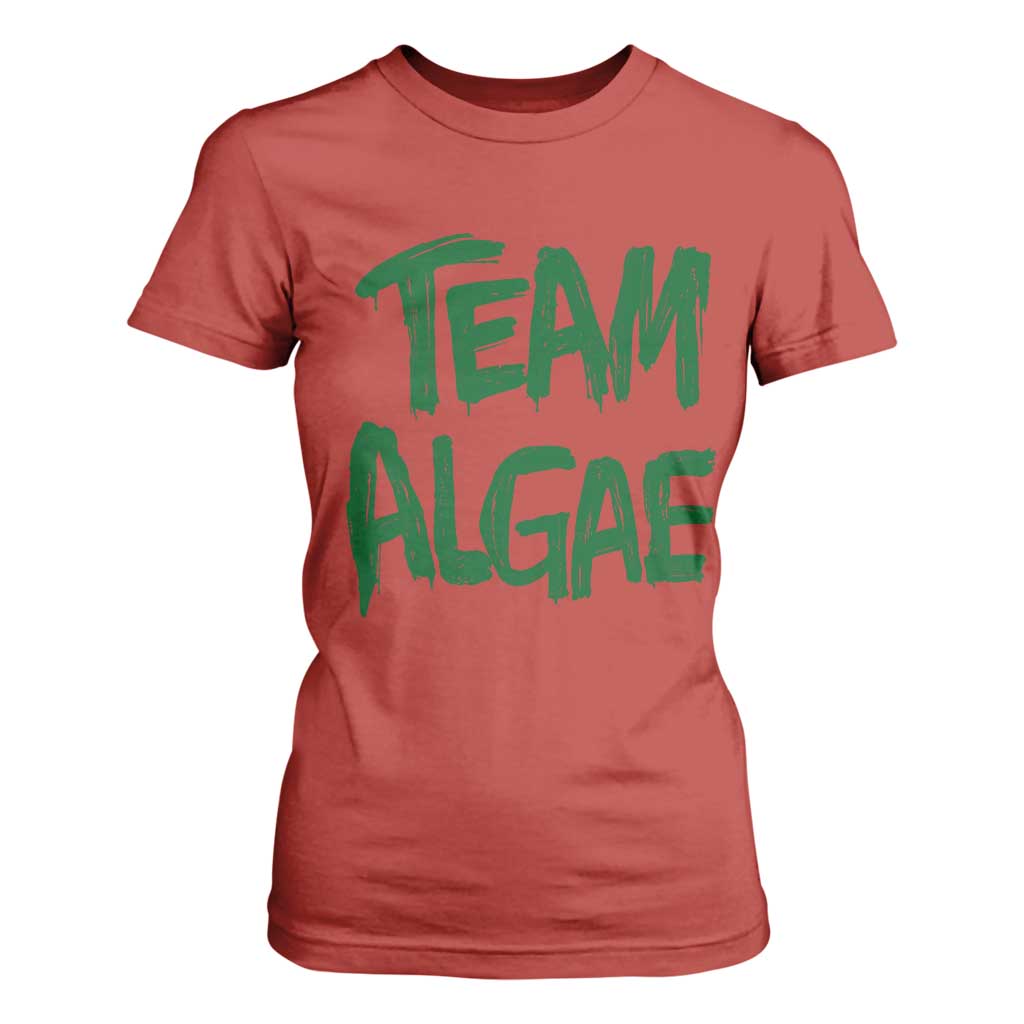 Team Algae Slime Dripping Style Graphic T Shirt For Women Viral Lincoln Memorial Reflecting Pool Swamp Meme