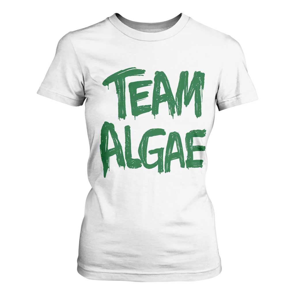 Team Algae Slime Dripping Style Graphic T Shirt For Women Viral Lincoln Memorial Reflecting Pool Swamp Meme