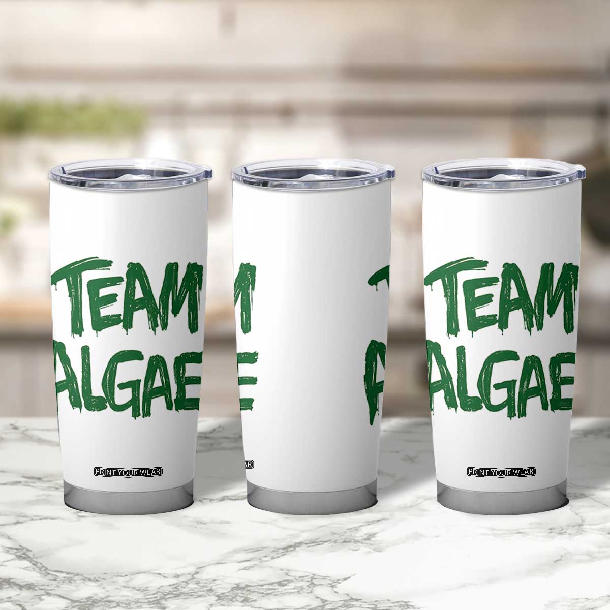 Team Algae Slime Dripping Style Graphic Tumbler Cup Viral Lincoln Memorial Reflecting Pool Swamp Meme