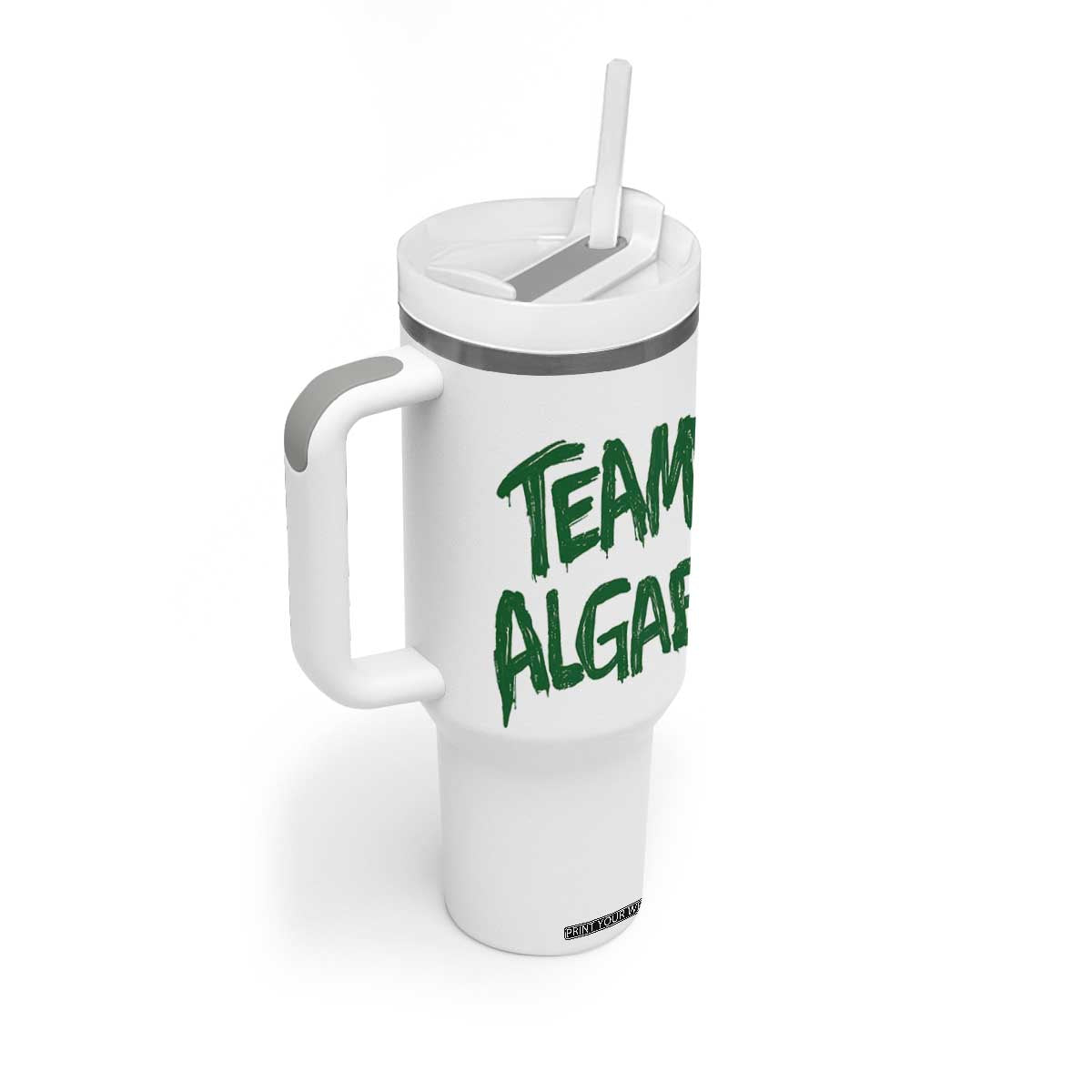 Team Algae Slime Dripping Style Graphic Tumbler With Handle Viral Lincoln Memorial Reflecting Pool Swamp Meme