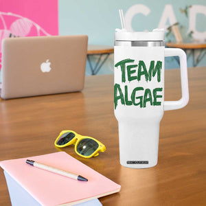 Team Algae Slime Dripping Style Graphic Tumbler With Handle Viral Lincoln Memorial Reflecting Pool Swamp Meme