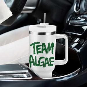 Team Algae Slime Dripping Style Graphic Tumbler With Handle Viral Lincoln Memorial Reflecting Pool Swamp Meme