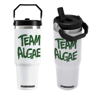 Team Algae Slime Dripping Style Graphic Flip Straw Tumbler Viral Lincoln Memorial Reflecting Pool Swamp Meme
